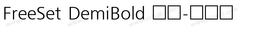 FreeSet DemiBold 粗体字体转换